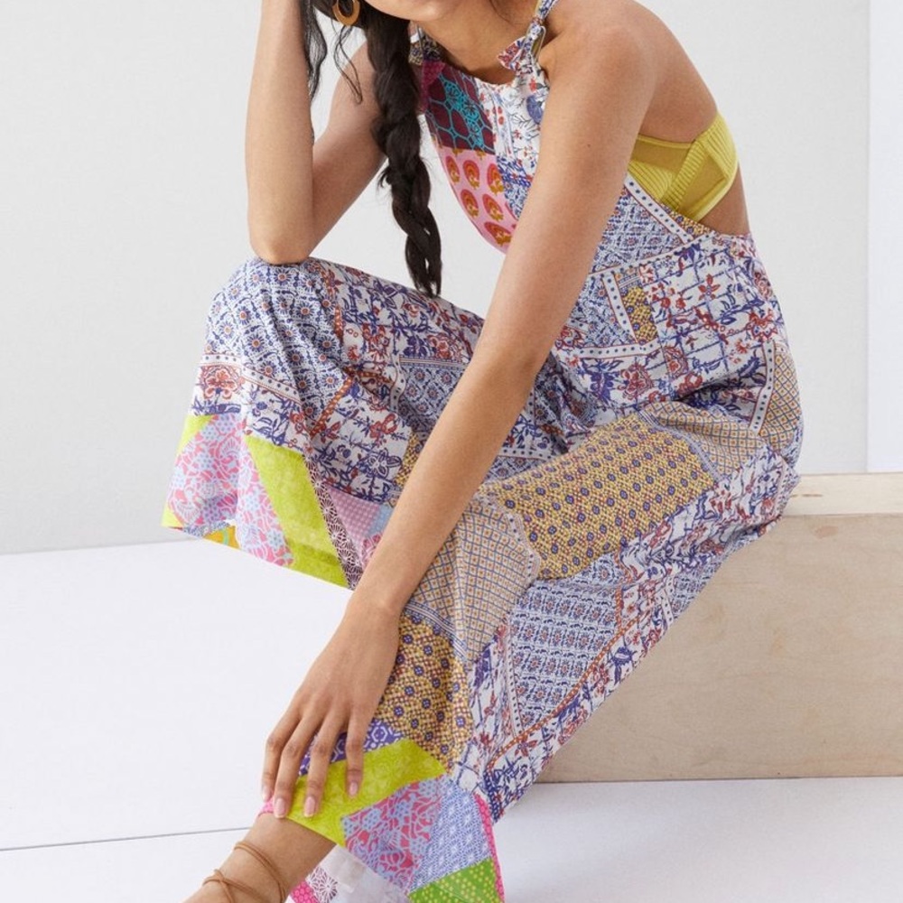 Let Me Be Patchwork Overalls Anthropologie